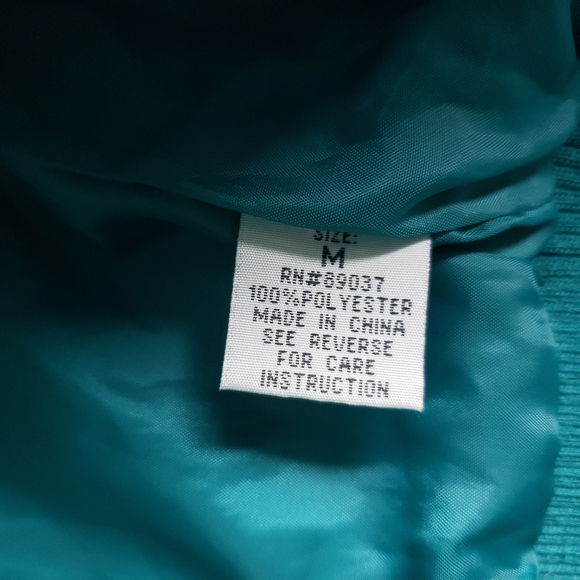 Turquise faux leather jacket - Picture 4 of 4